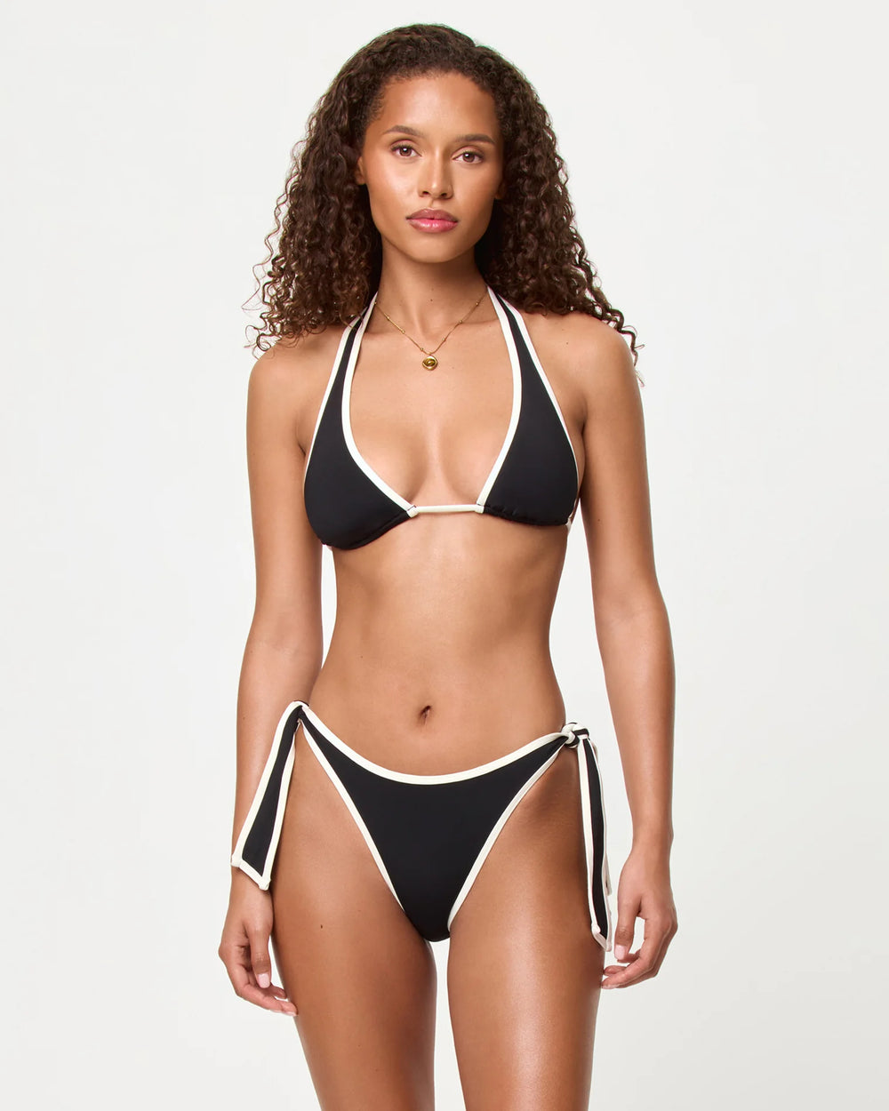Mac Bikini Top - Black / Cream