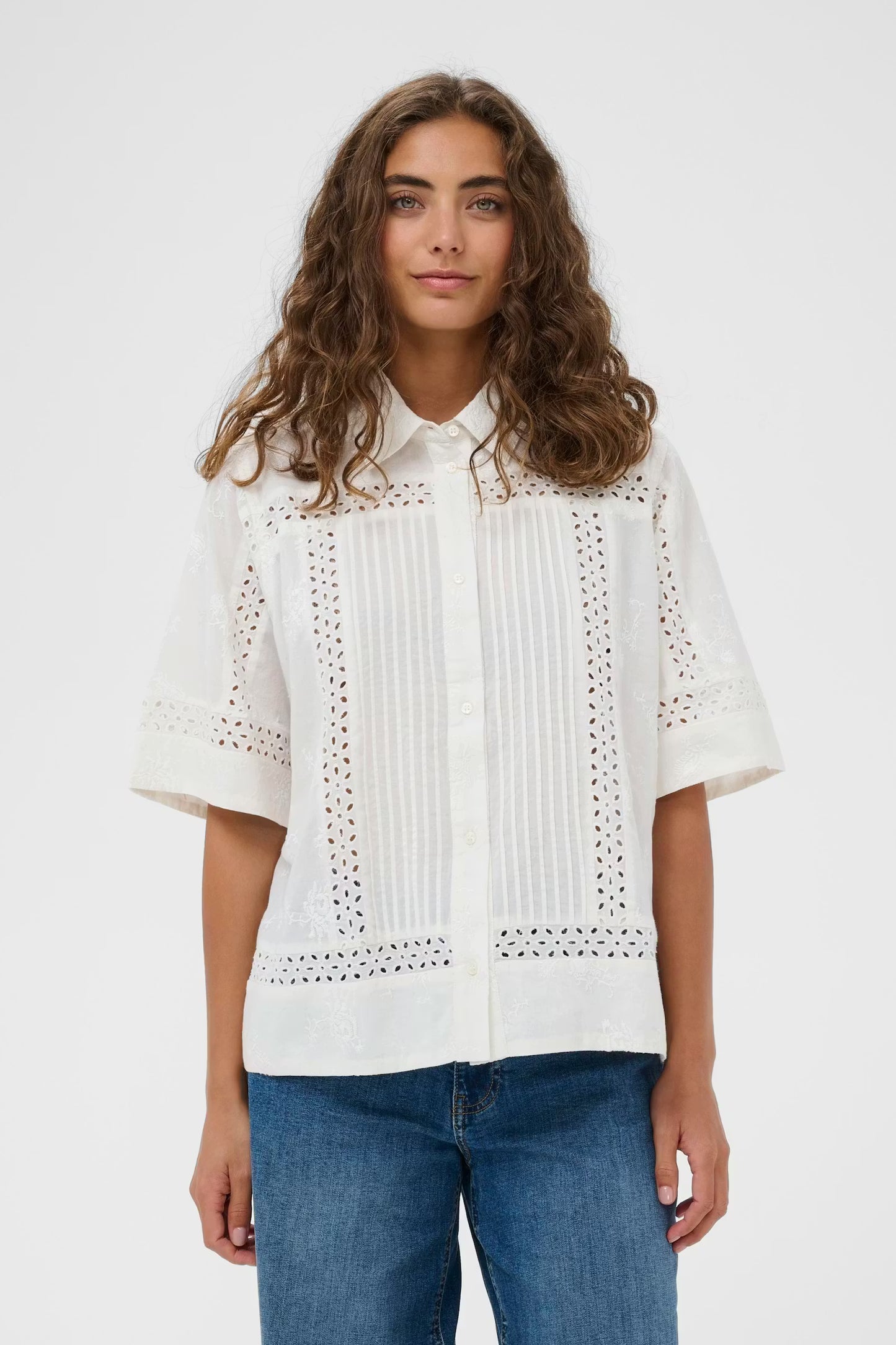 Sissa Shirt - Spring Gardenia / White