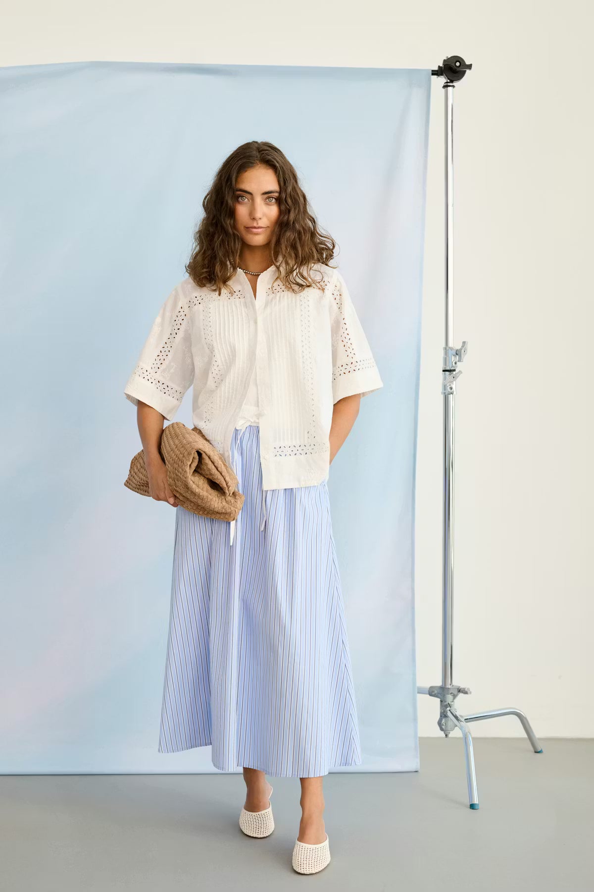 Sissa Shirt - Spring Gardenia / White