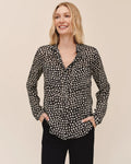Full Button Down Hipster Shirt - Sketched Stars Print