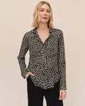 Full Button Down Hipster Shirt - Sketched Stars Print