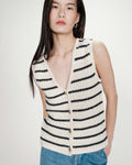 Vincennes Sleeveless Vest - Ecru