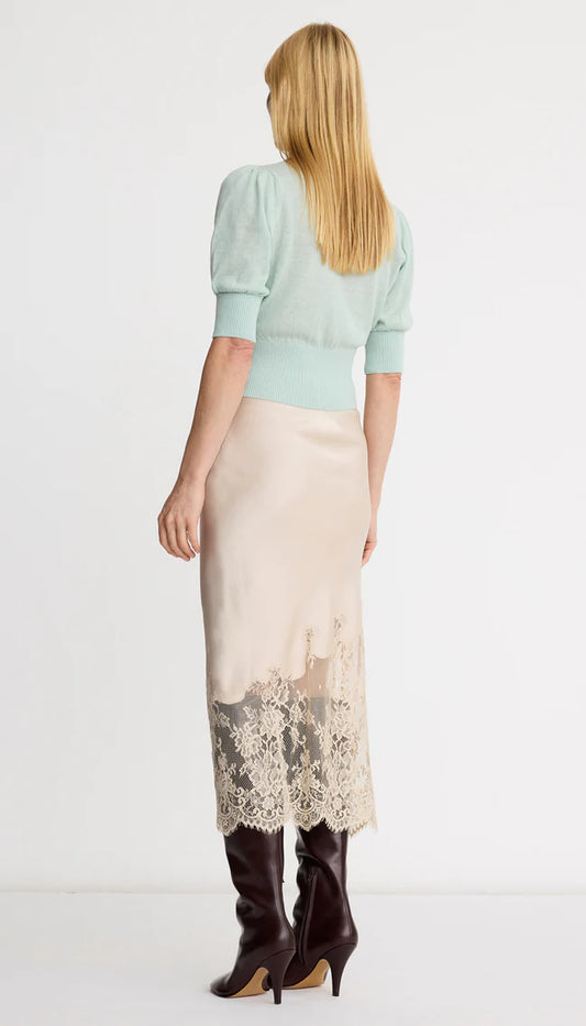 Lingerie Slip Skirt - Champagne