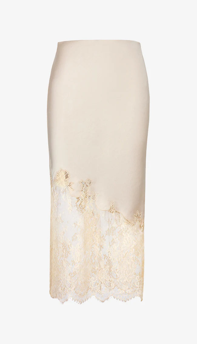 Lingerie Slip Skirt - Champagne