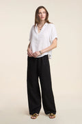 Stephanie Linen Pant - Black