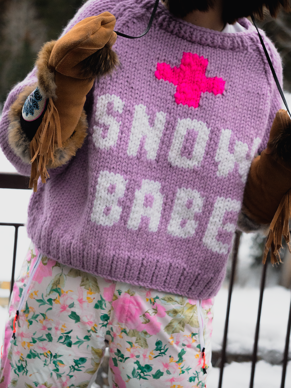 Slouchy Snow Babe Pullover - Lilac