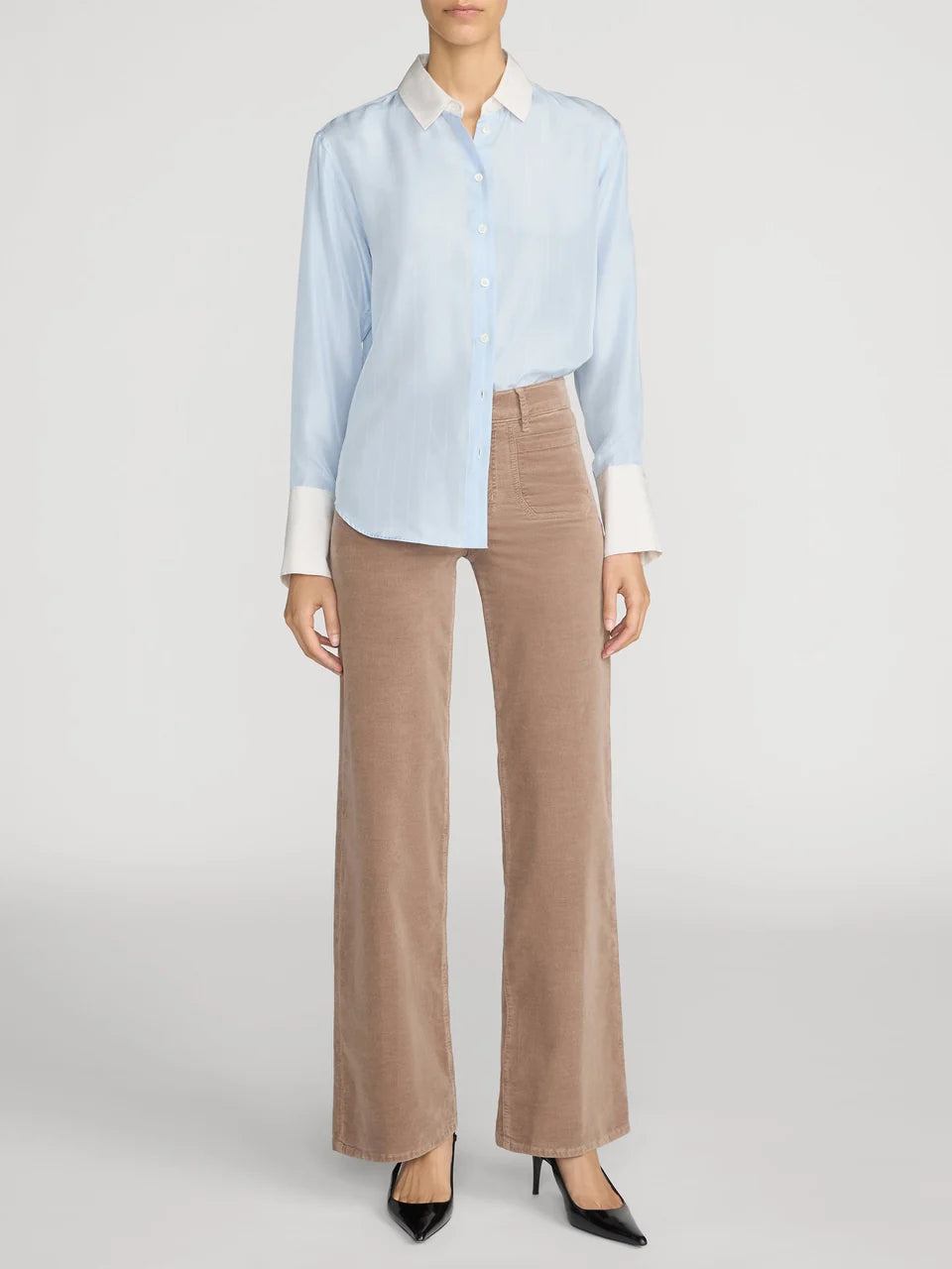 Le Slim Palazzo Modernist Pocket Corduroy - Soft Taupe