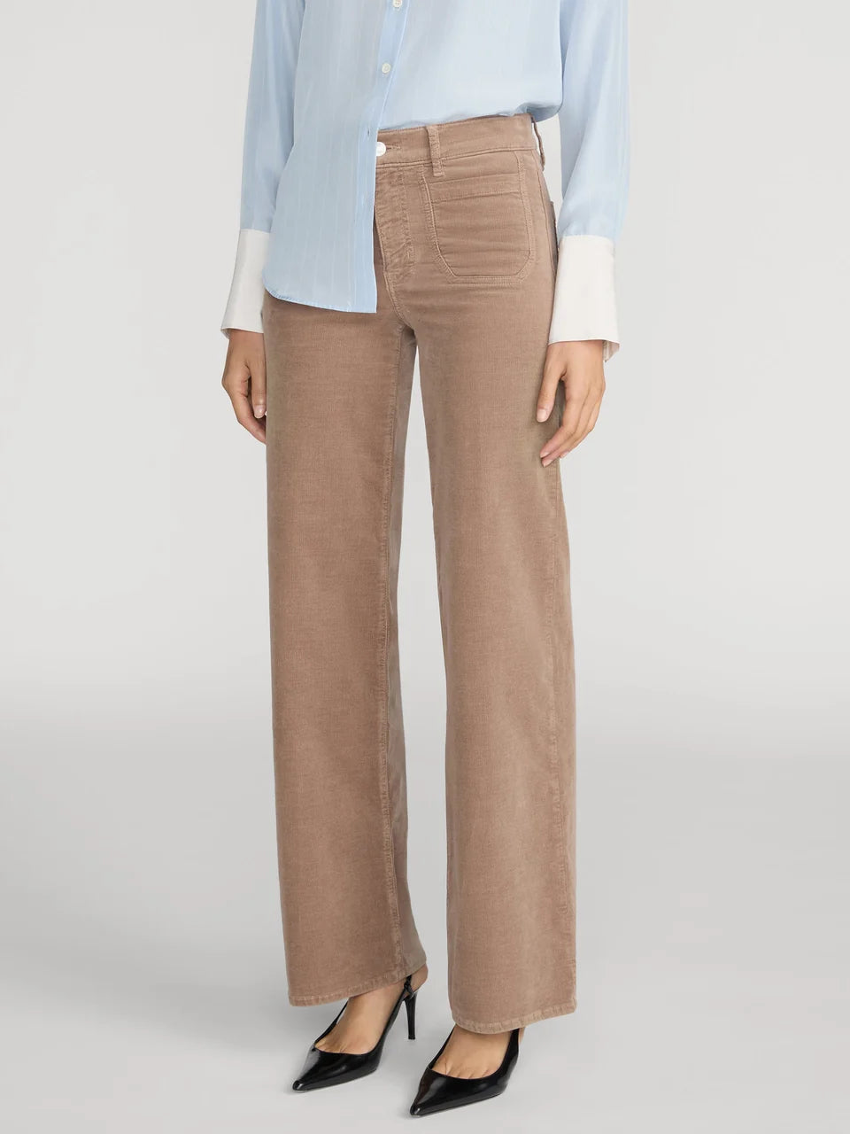 Le Slim Palazzo Modernist Pocket Corduroy - Soft Taupe