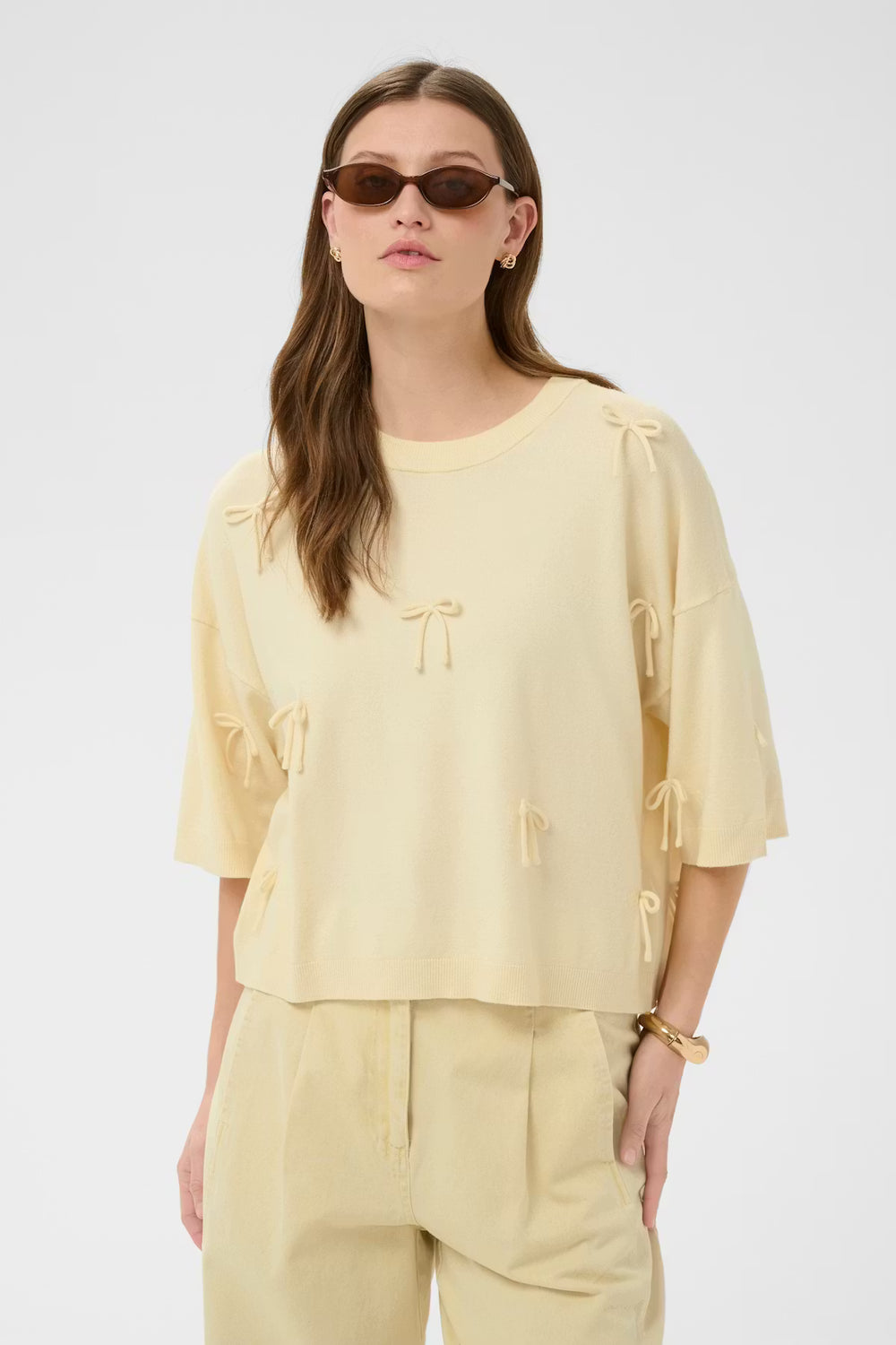 Spina Pullover - Turtledove/White
