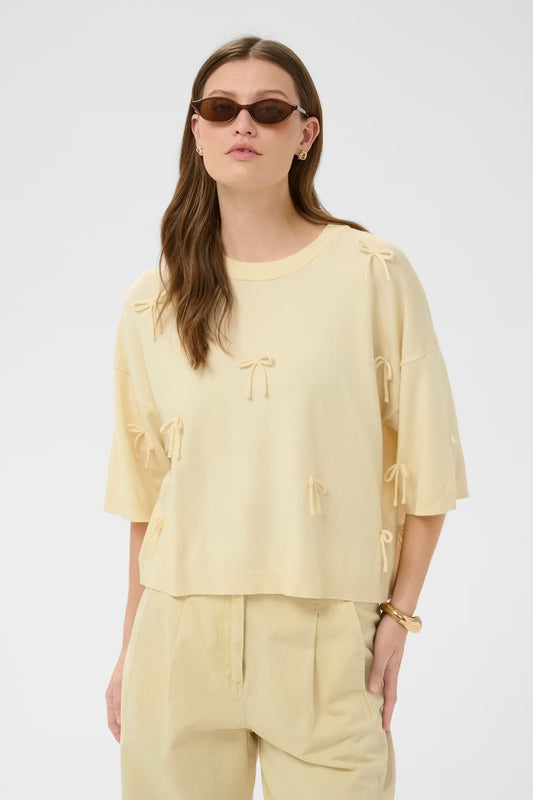 Spina Pullover - Turtledove/White