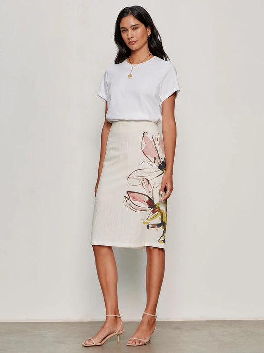 Spring Fleur Pencil Skirt - Fleur