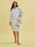Spring Fleur Pencil Skirt - Fleur