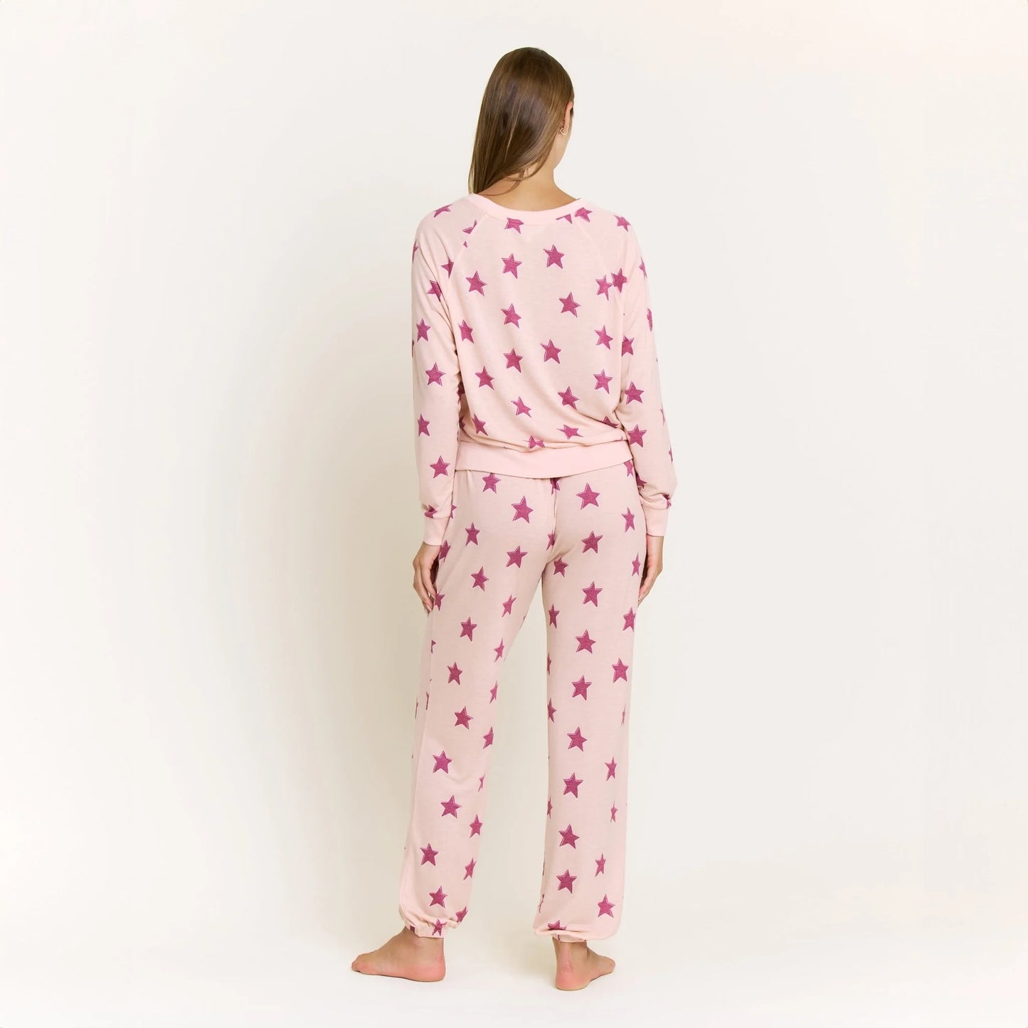 Star Seeker Long Set - Soft Pink Stars