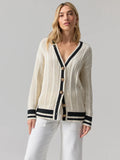 Sport Stripe Cardi - Eco Natural