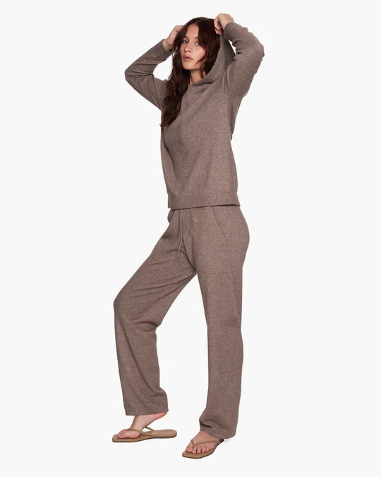 Sunday Sweater Hoodie - Heather Brown