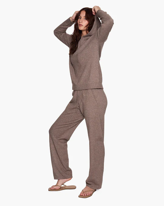 Sunday Sweater Hoodie - Heather Brown