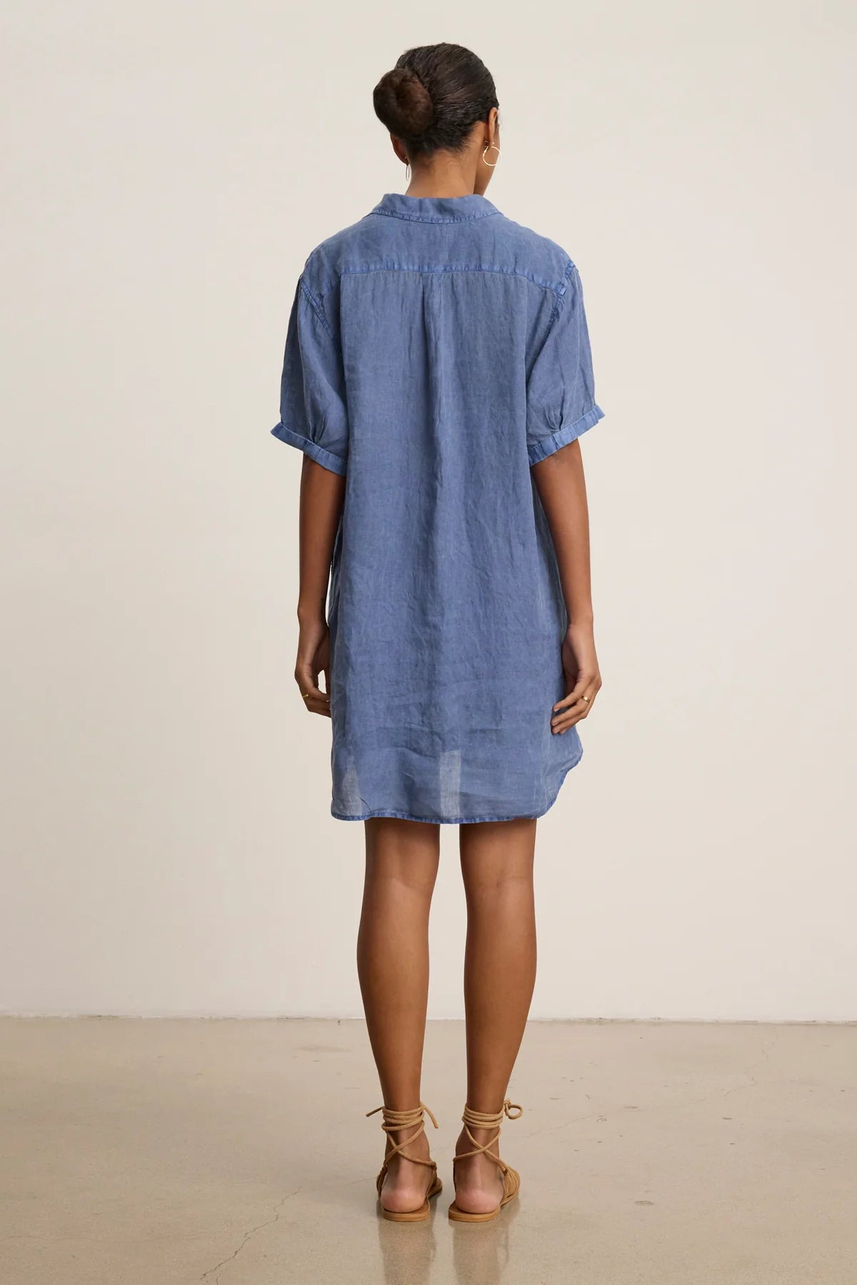 Stella Linen Dress - Indigo