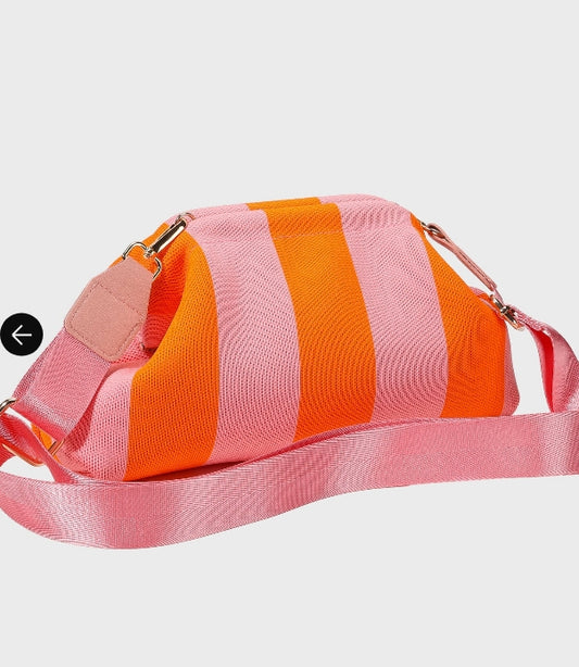 City Girl Pouch + Strap - Orange / Pink