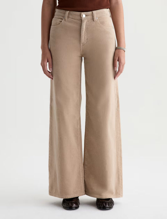 Saige Wide Leg Corduroy Pant - Studio Tan