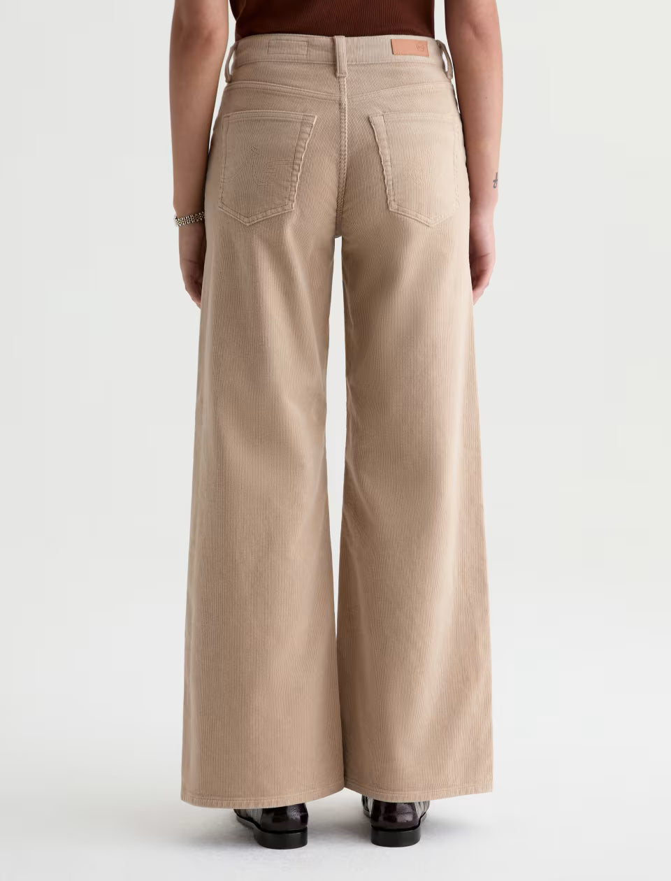 Saige Wide Leg Corduroy Pant - Studio Tan