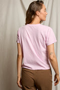 Harley Cotton Boxy Crew Neck Tee - Sugar Pink