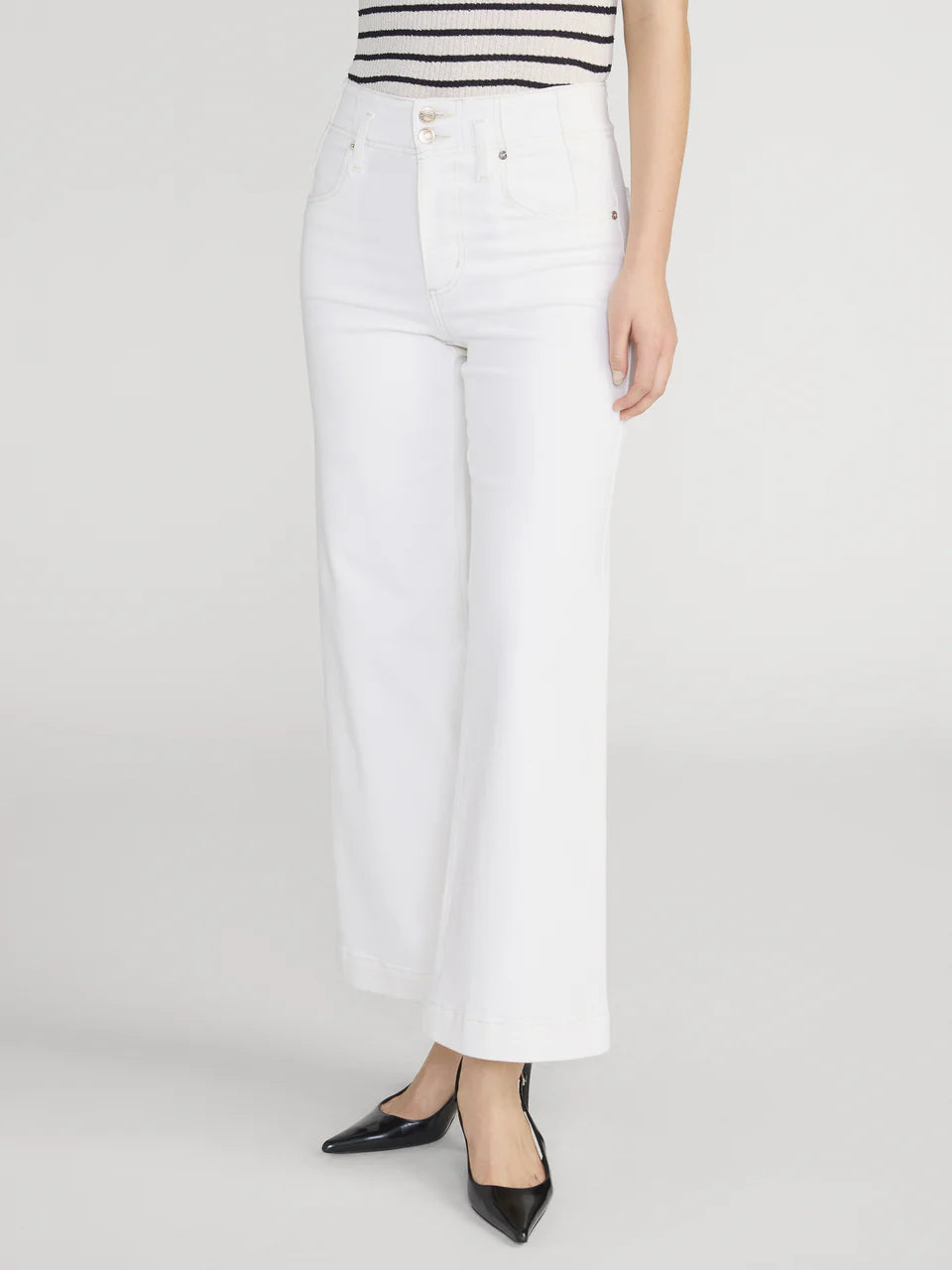 The Seamed Wide Trouser Crop - Au Natural Clean