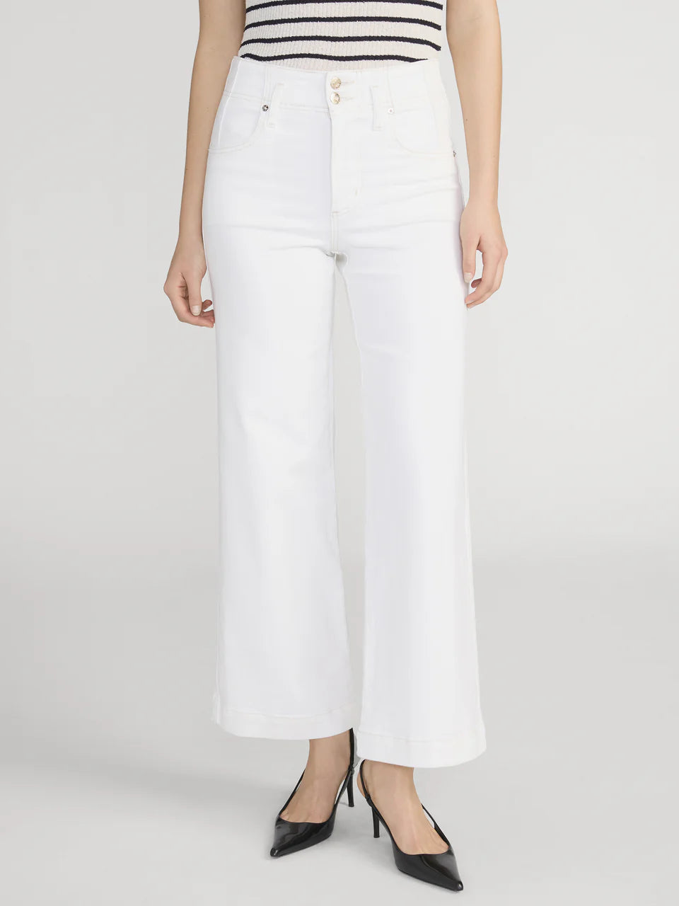 The Seamed Wide Trouser Crop - Au Natural Clean