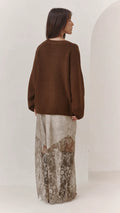 Solene Lace Skirt - Taupe