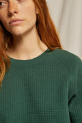 Thom French Fleece Shrunken Crewneck Sweatshirt - Evergreen