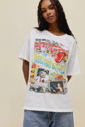 Rolling Stones Time Waits For No One Merch Tee - Vintage White