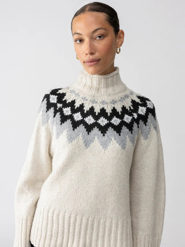 Tis The Season - Fairisle Sweater Toasted Almond Multi