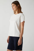 Topanga Organic Cotton Jersey Crew Neck Tee - Beach