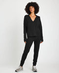 Tori Cashmere Polo Sweater - Black