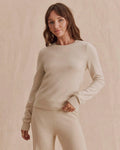 Tori Cashmere Crewneck Sweater - Wheat Heather