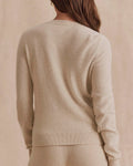 Tori Cashmere Crewneck Sweater - Wheat Heather