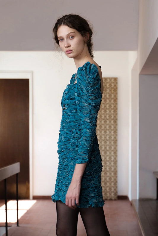 Allison Dress - Turquoise Print