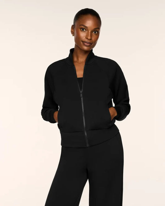 AirEssentials® Pintuck Track Jacket - Very Black