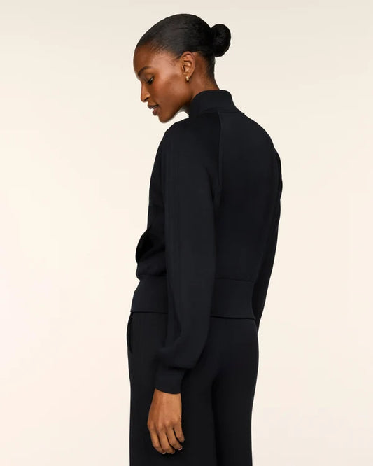 AirEssentials® Pintuck Track Jacket - Very Black