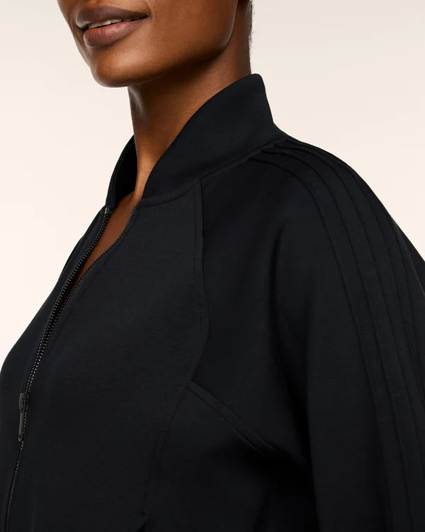 AirEssentials® Pintuck Track Jacket - Very Black