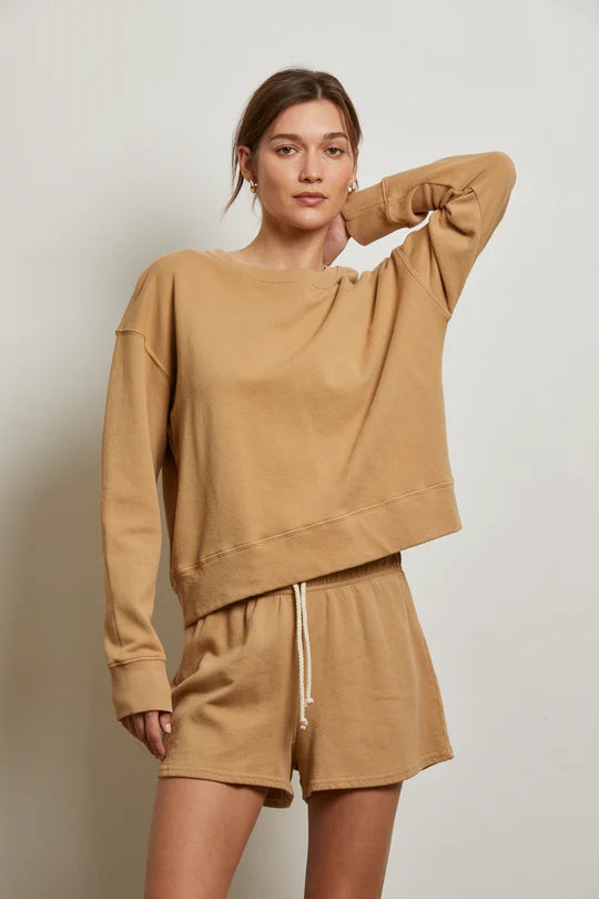 Tyler French Terry Pullover Sweatshirt - Suede