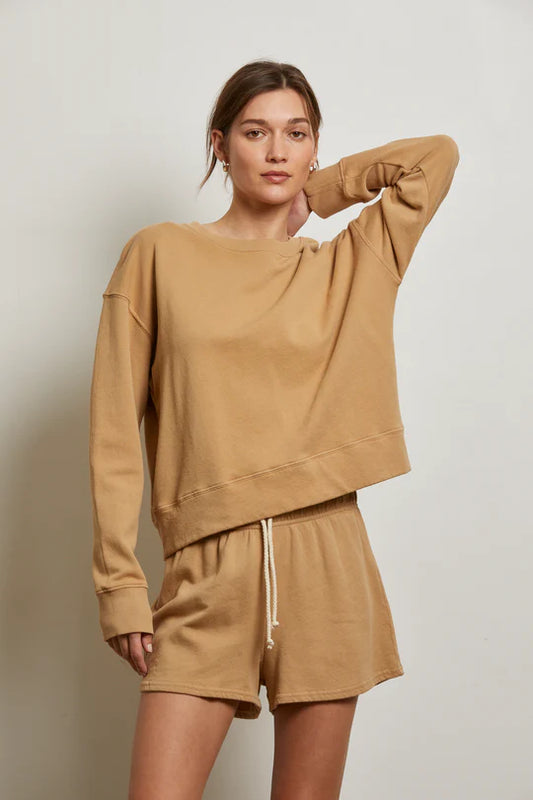 Tyler French Terry Pullover Sweatshirt - Suede