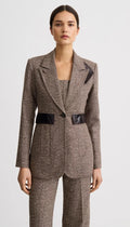 Tailored Boyfriend Blazer - Biscotti Tweed