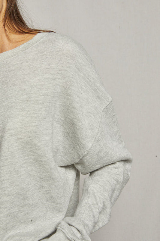 Tyler French Terry Pullover Sweatshirt - Heather Grey