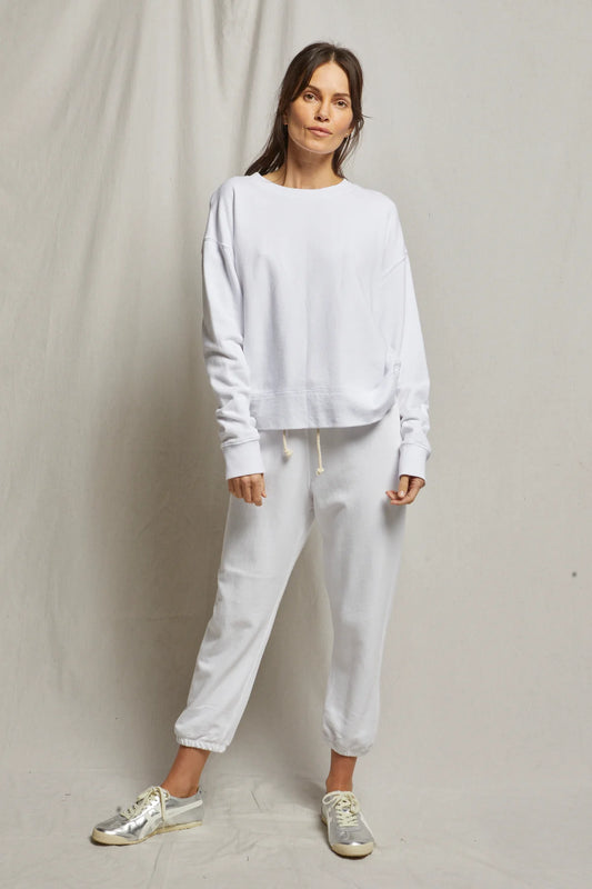 Tyler French Terry Pullover Sweatshirt - White