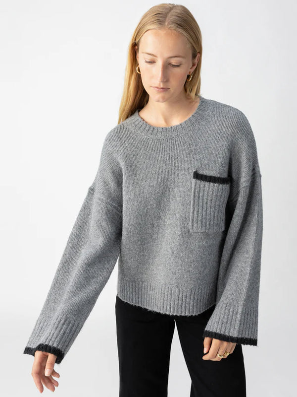 Uptown Girl Sweater - Heather Ash