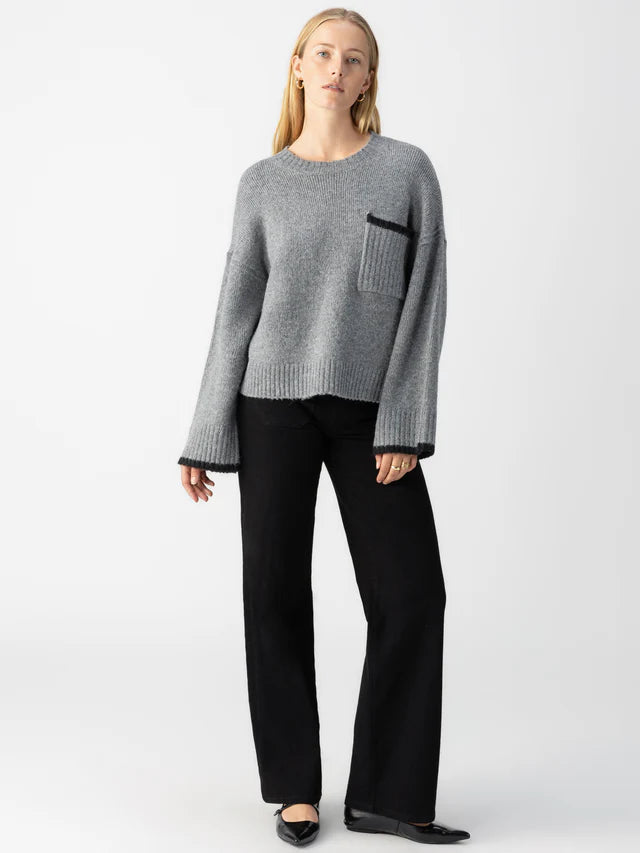 Uptown Girl Sweater - Heather Ash