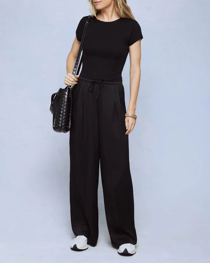 Valerie Pleated Pant - Black