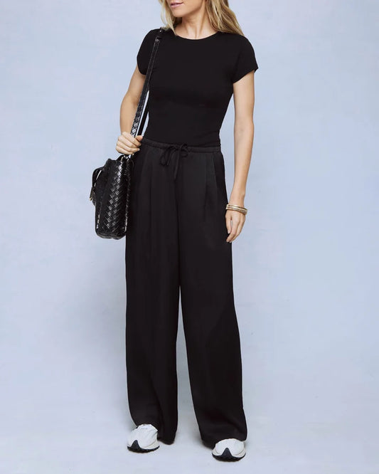 Valerie Pleated Pant - Black