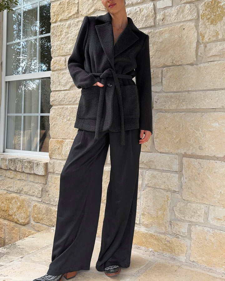 Valerie Pleated Pant - Black