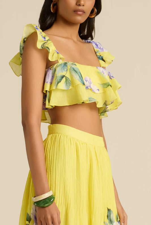 Vama Ruffle Top - Yellow